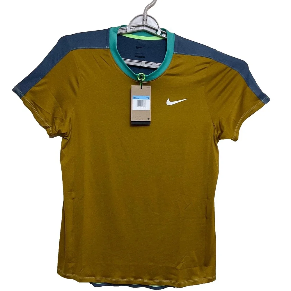 Nike Court‎ Advantage Dri-FIT Tennis Polo Men's Size Medium DR6510 716 Slim Fit